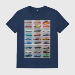 Мужская футболка хлопок Hot Wheels - collection Автомобили на полке