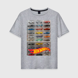 Женская футболка хлопок Oversize Hot Wheels - collection