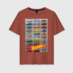 Женская футболка хлопок Oversize Hot Wheels - collection