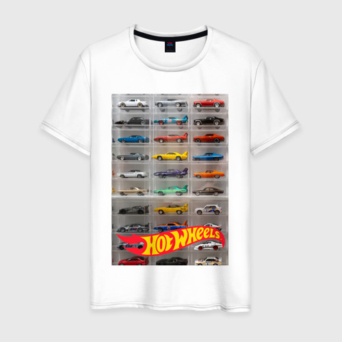 Мужская футболка из хлопка с принтом Hot Wheels - collection, вид спереди №1