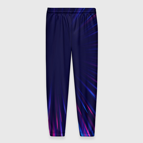 Мужские брюки 3D с принтом Suzuki neon speed lines, вид сзади #1