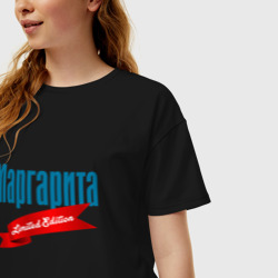 Женская футболка хлопок Oversize Маргарита - ограниченный выпуск - фото 2
