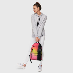 Рюкзак с принтом Mamamoo логотип для любого человека, вид спереди №6. Цвет основы: белый