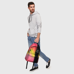 Рюкзак с принтом Mamamoo логотип для любого человека, вид спереди №5. Цвет основы: белый