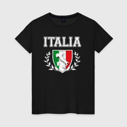 Женская футболка хлопок Italy map