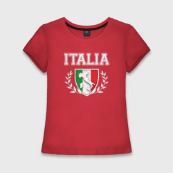 Женская футболка хлопок Slim Italy map
