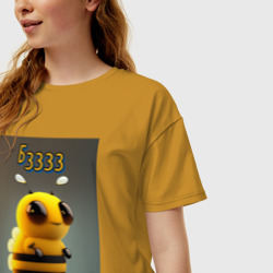 Женская футболка хлопок Oversize Милая пчелка - Бзззз - фото 2