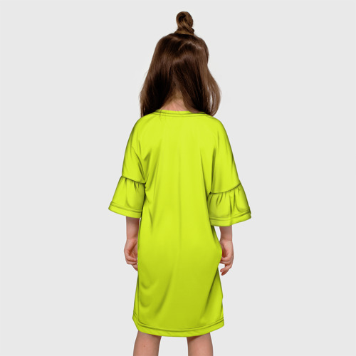 Детское платье 3D с принтом Генос - киборг, вид сзади #2