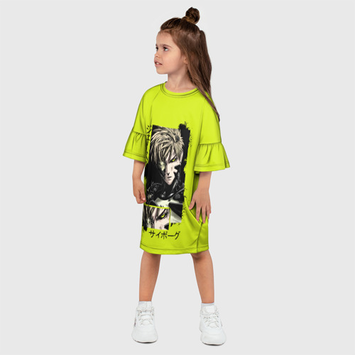 Детское платье 3D с принтом Генос - киборг, фото на моделе #1