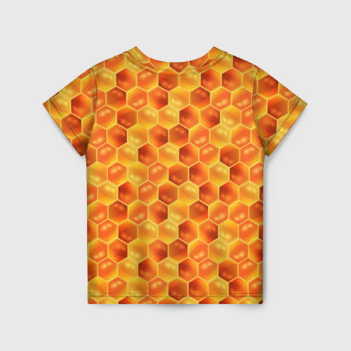 Детская футболка 3D с принтом Пчелки на мне, вид сзади #1