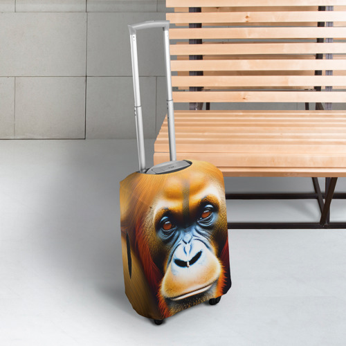 Чехол для чемодана 3D Орангутан - Обезьяна, от которой веет добротой, цвет 3D печать - фото 3