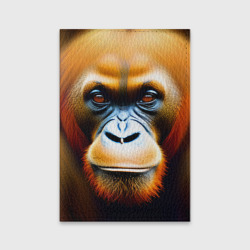 Обложка для паспорта матовая кожа Орангутан - Обезьяна, от которой веет добротой