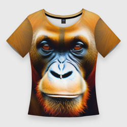 Женская футболка 3D Slim Орангутан - Обезьяна, от которой веет добротой