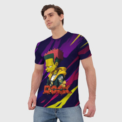 Мужская футболка 3D Rock Simpsons style - фото 2