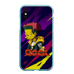 Чехол для iPhone XS Max матовый Rock Simpsons style