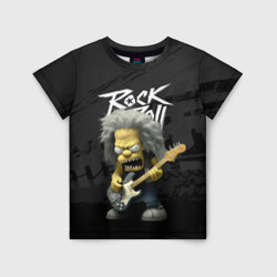 Детская футболка 3D Rock and Roll Simpsons