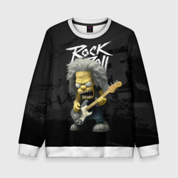 Детский свитшот 3D Rock and Roll Simpsons