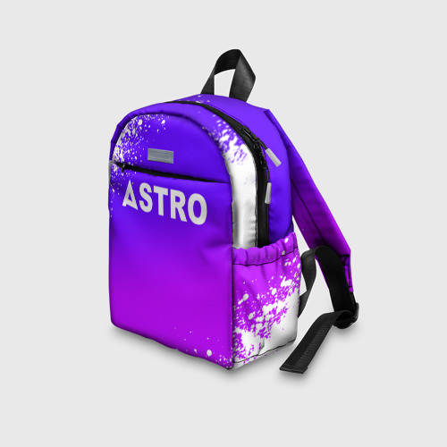 Детский рюкзак 3D с принтом Астро логотип, вид сбоку #3