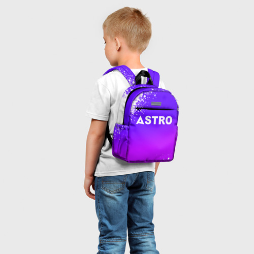 Детский рюкзак 3D с принтом Астро логотип, фото на моделе #1