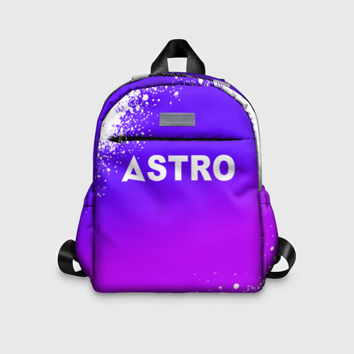 Детский рюкзак 3D с принтом Астро логотип, вид спереди #2