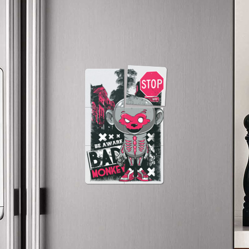 Магнитный плакат 2Х3 Bad Monkey be aware  - фото 4