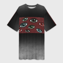 Платье-футболка 3D Всевидящие глаза