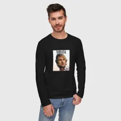 Мужской лонгслив хлопок Nirvana Оуэн Уилсон пародия - фото 2
