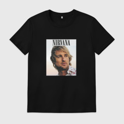 Мужская футболка хлопок Nirvana Оуэн Уилсон пародия