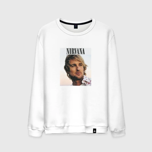 Мужской свитшот хлопок Nirvana Оуэн Уилсон пародия