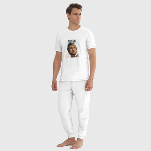 Мужская пижама хлопок Nirvana Оуэн Уилсон пародия, цвет белый - фото 5