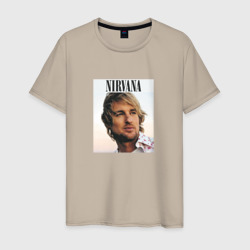 Мужская футболка хлопок Nirvana Оуэн Уилсон пародия