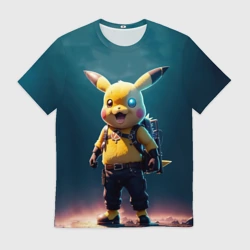 Мужская футболка 3D Пикачу в стиле стимпанка нейросети