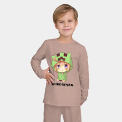 Детская пижама с лонгсливом хлопок Анжелочка - Майнкрафт - фото 2