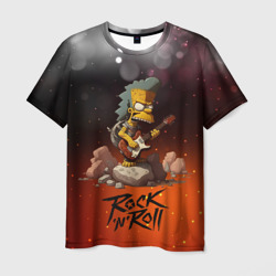 Мужская футболка 3D Simpsons rock n roll