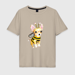 Мужская футболка хлопок Oversize Пчелка чихуахуа