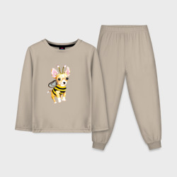 Детская пижама с лонгсливом хлопок Пчелка чихуахуа