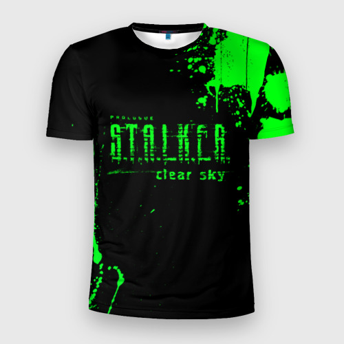 Мужская футболка 3D Slim с принтом Stalker sky art, вид спереди #2