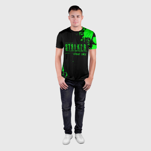 Мужская футболка 3D Slim с принтом Stalker sky art, вид сбоку #3