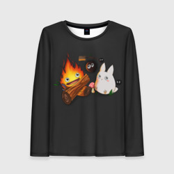 Женский лонгслив 3D Кальцифер арт