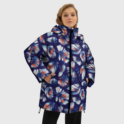 Женская зимняя куртка Oversize Орнамент перья - фото 2