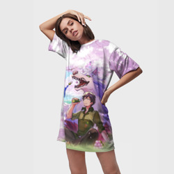 Платье-футболка 3D Кулинарные скитания в параллельном мире - фото 2