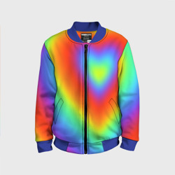 Детский бомбер 3D Сердце - радужный градиент