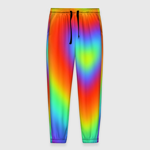 Мужские брюки 3D Сердце - радужный градиент, цвет 3D печать