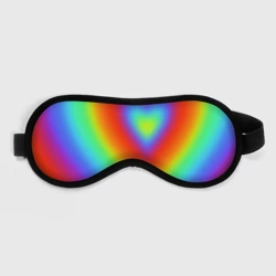 Маска для сна 3D Сердце - радужный градиент