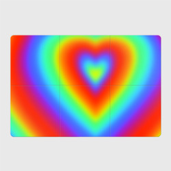 Магнитный плакат 3Х2 Сердце - радужный градиент