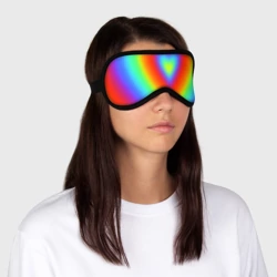 Маска для сна 3D Сердце - радужный градиент - фото 2