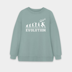 Женский свитшот oversize без начеса хлопок JoJo Bizarre evolution