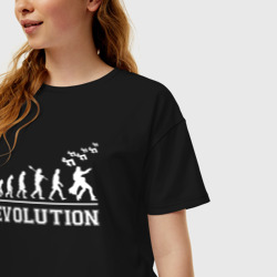 Женская футболка хлопок Oversize JoJo Bizarre evolution - фото 2