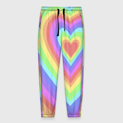 Мужские брюки 3D Сердце - пастельные цвета