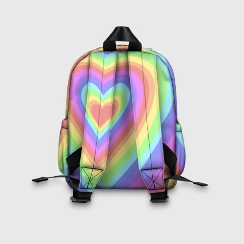 Детский рюкзак 3D Сердце - пастельные цвета - фото 4
